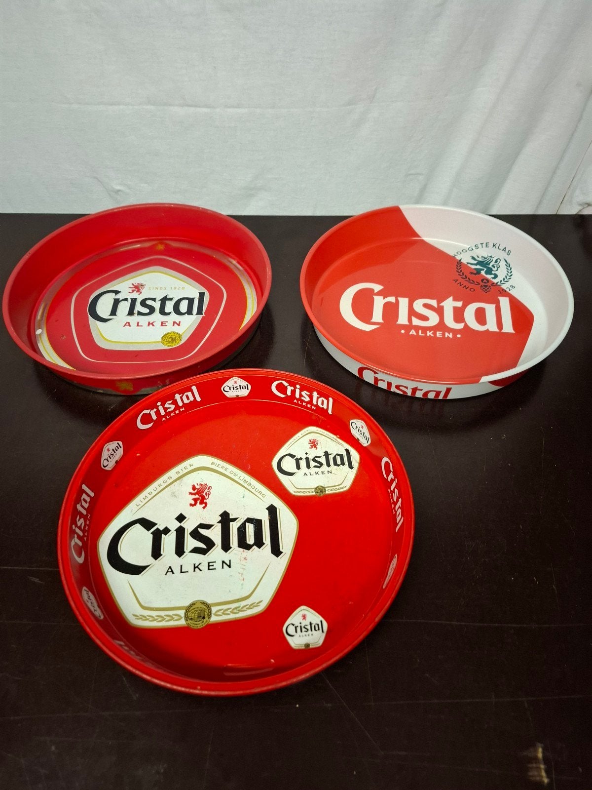 dienbladen Cristal Alken, Verzamelen, Biermerken, Ophalen of Verzenden