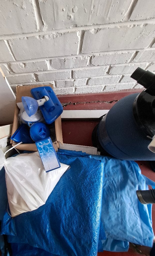 Opblaasbare ronde zwembad met alle toebehoren, Tuin en Terras, Ophalen, Zo goed als nieuw, Overige typen