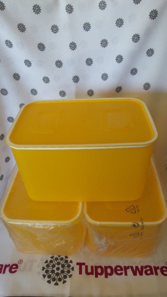 Tupperware clickplus /Optimum 4,6 L nieuw, Huis en Inrichting, Keuken | Tupperware, Ophalen of Verzenden, Nieuw, Geel