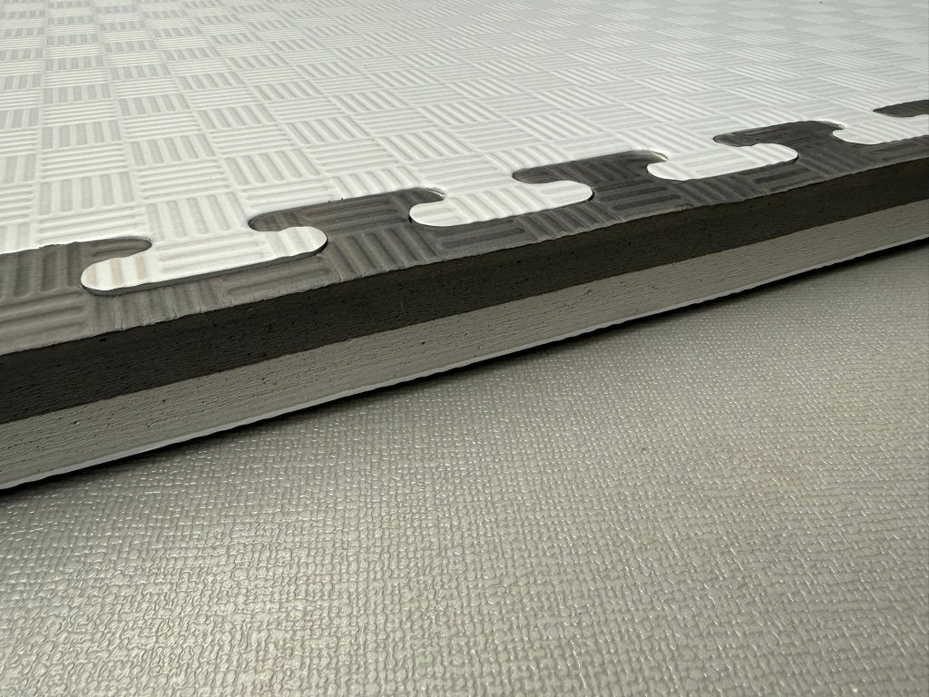 Tatamis Premium Puzzle Noir / Gris - 40mm d'épaisseur, Sports & Fitness, Sports de combat & Self-défense, Neuf, Info@kriden.be