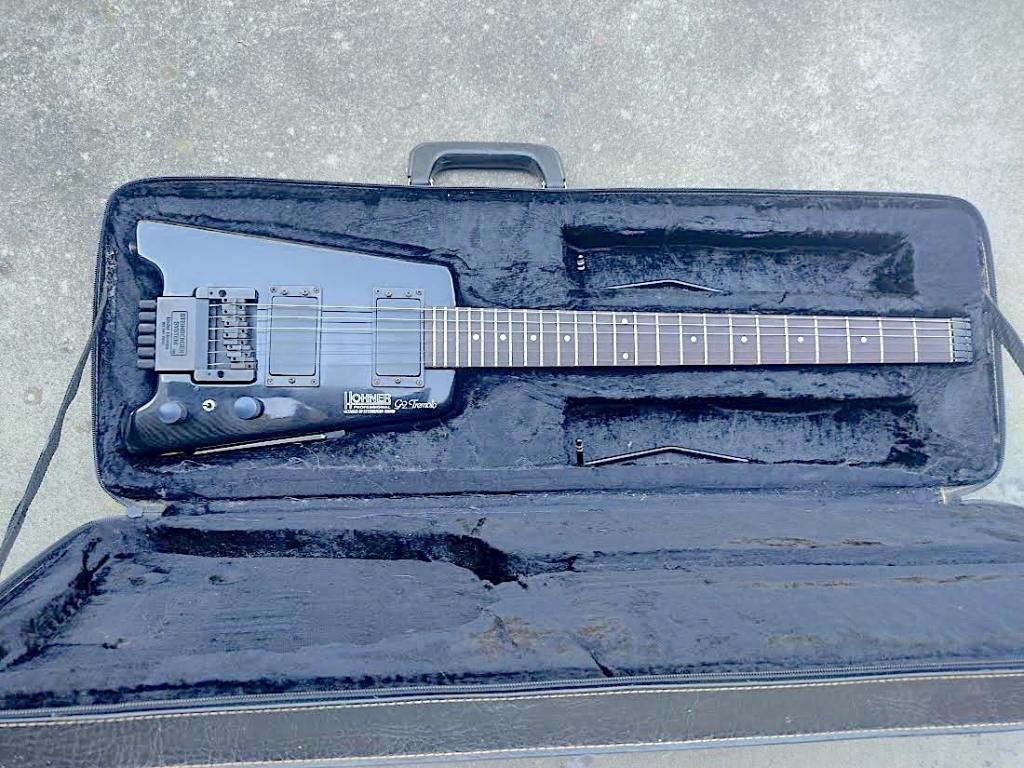 Hohner G2 Licensed by Steinberger met originele hardcase, Muziek en Instrumenten, Snaarinstrumenten | Gitaren | Elektrisch, Gebruikt