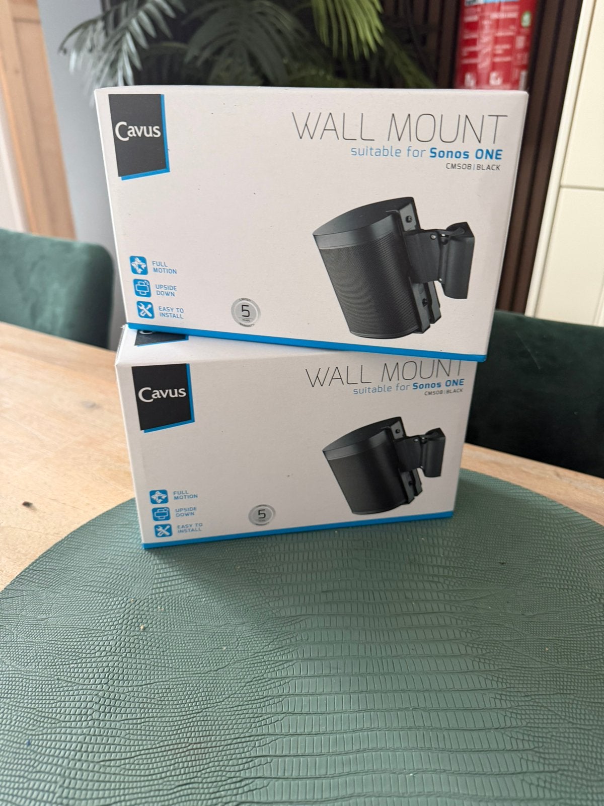 2x Cavus muurbeugel voor Sonos One / One SL – zwart, TV, Hi-fi & Vidéo, Accessoires de télévision, Enlèvement ou Envoi, Neuf