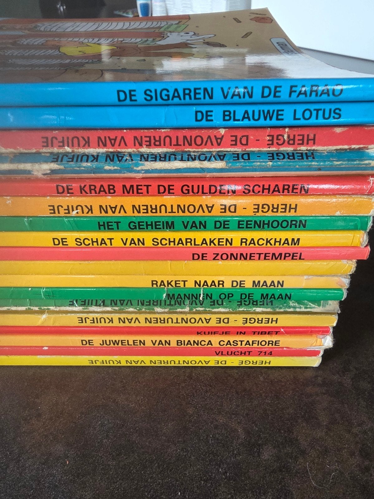 Collectie met albums van Kuifje, Ophalen of Verzenden, Gelezen, Kind en Jeugd