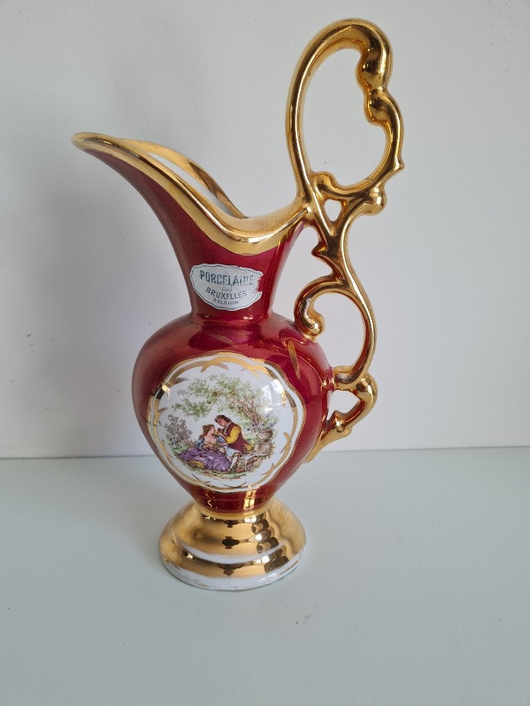 zeer mooi vaasje Porcelaine de Bruxelles, Enlèvement ou Envoi