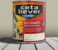 Cetabever Dekkende Buitenbeits - 0,75 liter - Mergelwit, Doe-het-zelf en Bouw, Ophalen of Verzenden, Nieuw, Wit, Beits