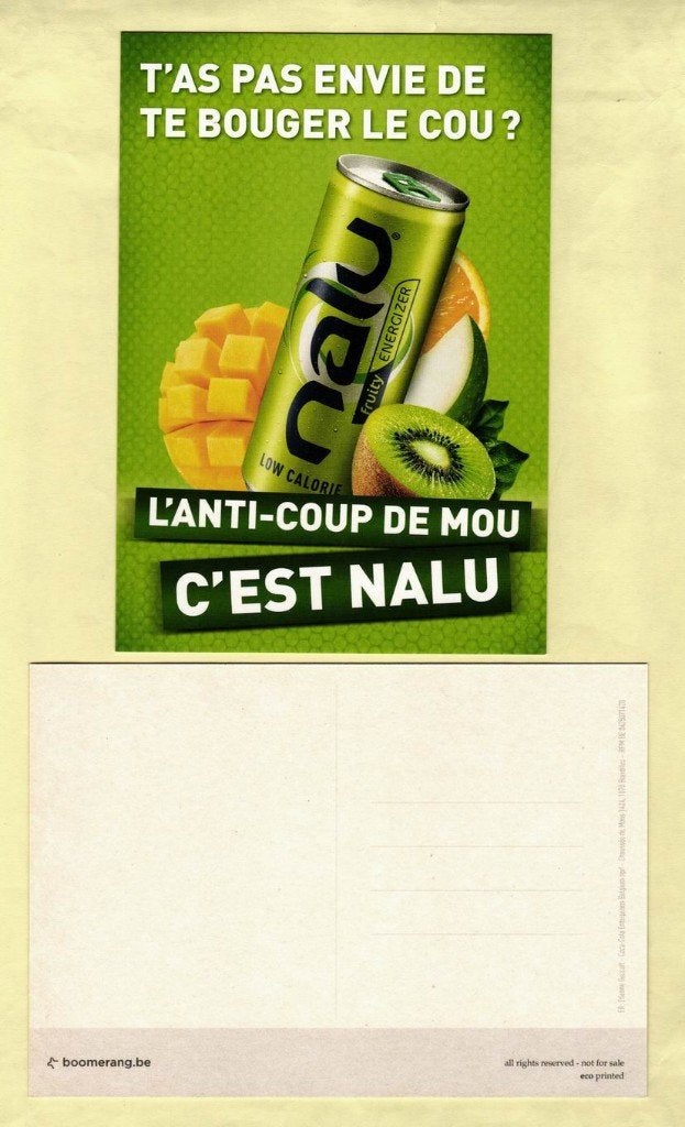 1 CP publicité Nalu (RV) FR, Collections, Enlèvement ou Envoi, 1980 à nos jours, Non affranchie, Autres thèmes