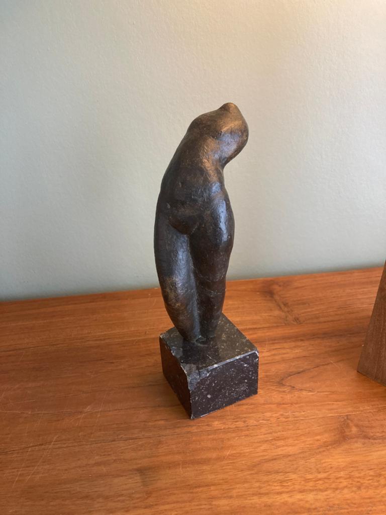 Statue en bronze en bronze, femme nue, torse, Enlèvement, Brons, Statue