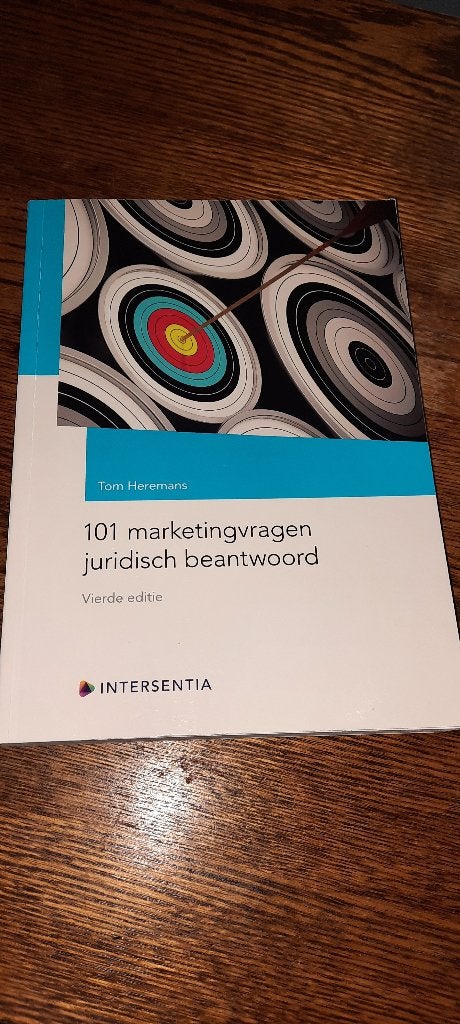Boek 101 marketingsvragen juridisch beantwoord, Ophalen of Verzenden, Zo goed als nieuw, Economie en Marketing, Tom Heremans