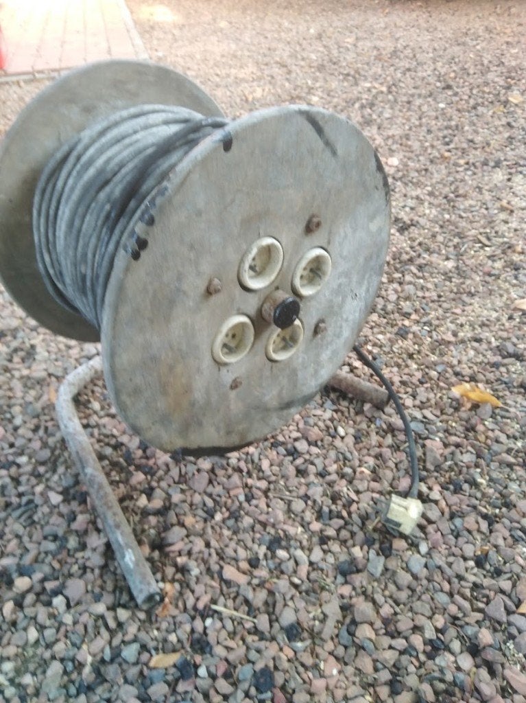verlengdraad op rol 80m 3x2.5, Ophalen, Gebruikt, Kabelhaspel