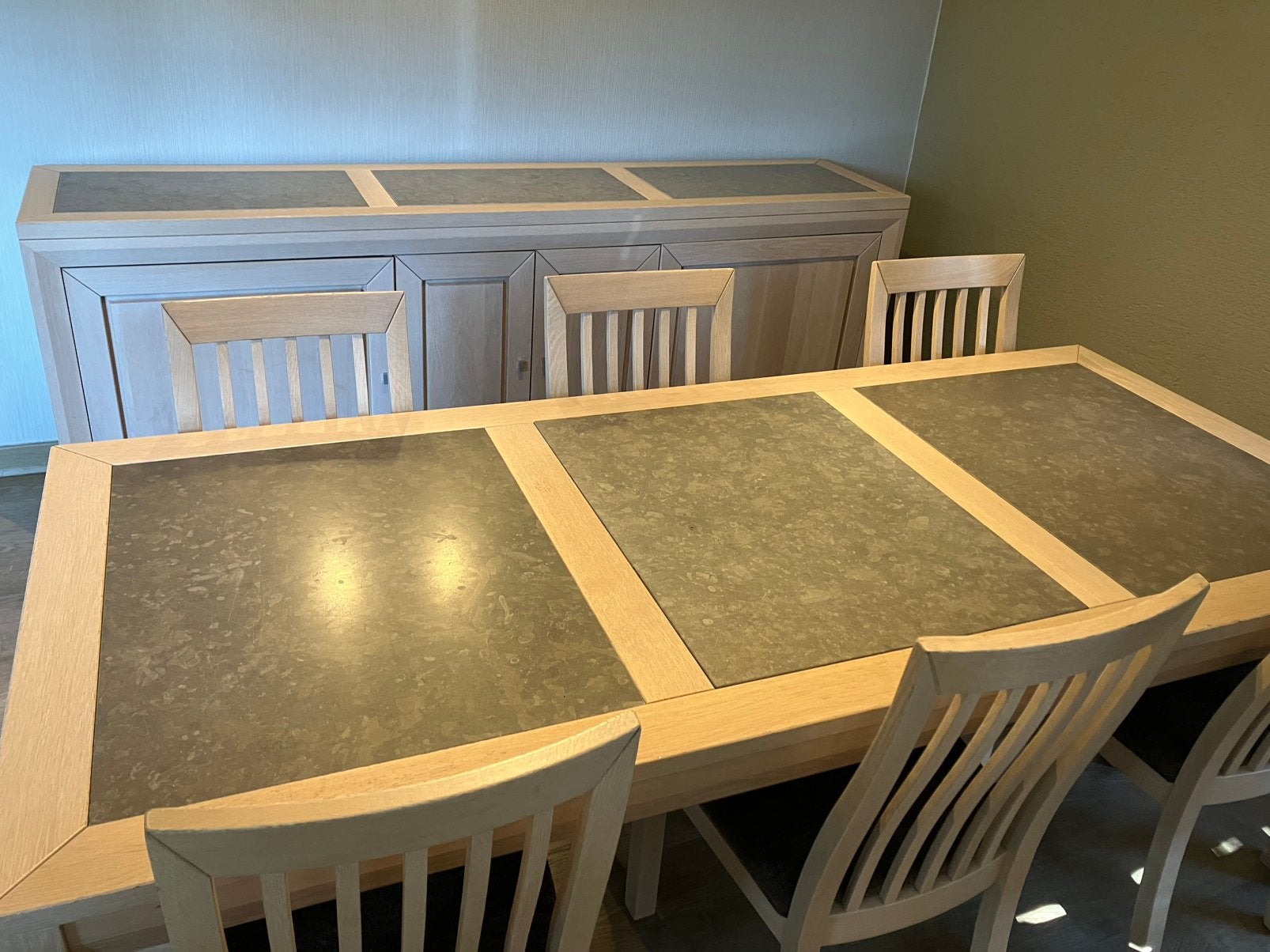Mooie en kwaliteitsvolle eetkamerset, Ophalen, Gebruikt, 6 tot 8 stoelen