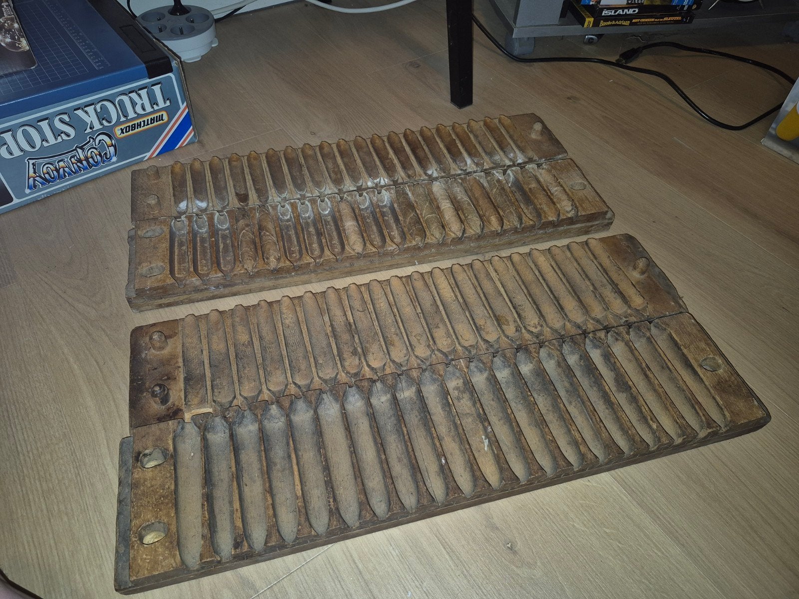 antieke houten sigarenmal uit de jaren 1900, Antiek en Kunst, Ophalen of Verzenden