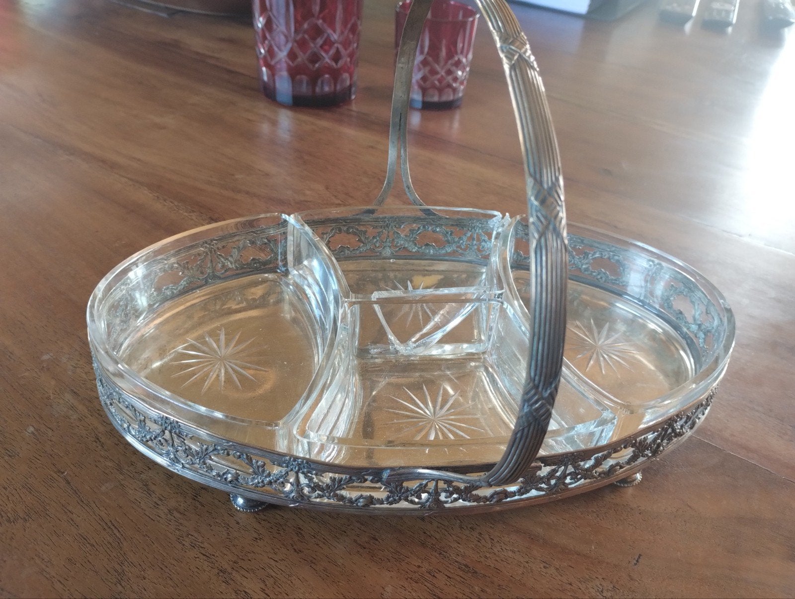 panier à goûter en cuivre argenté, Antiquités & Art, Enlèvement ou Envoi, Cuivre