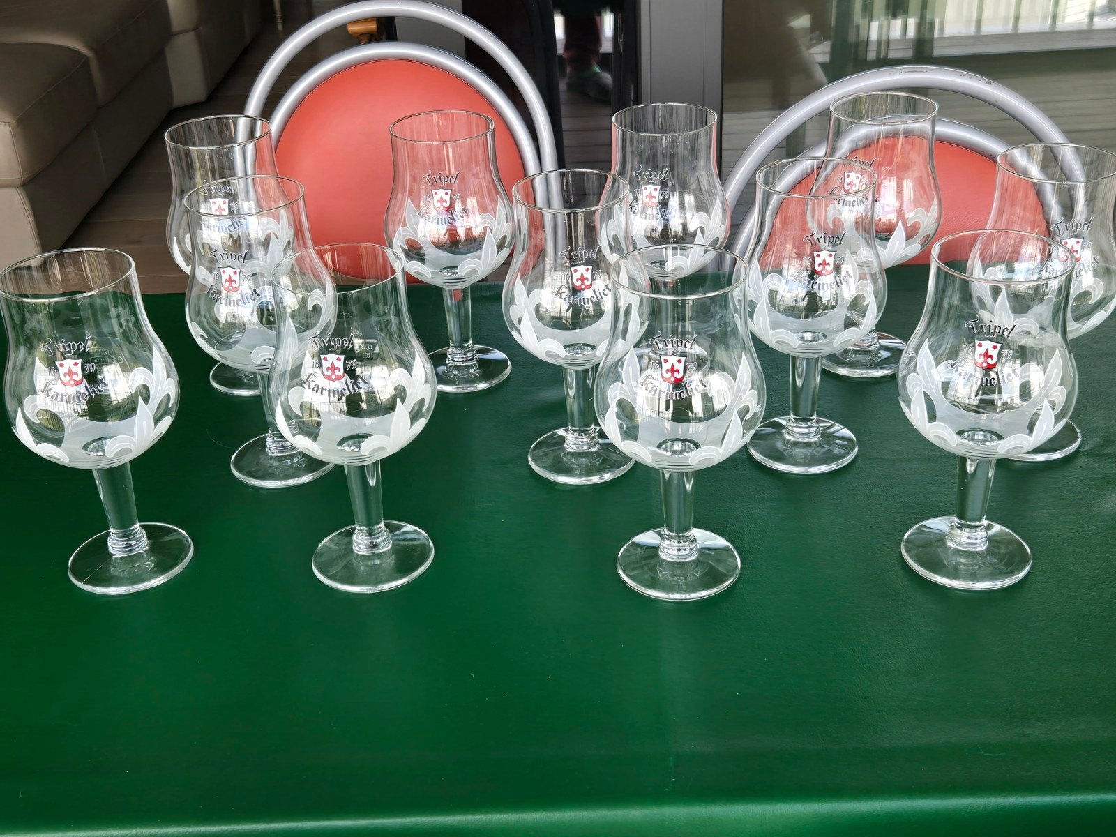 Twaalf zeer mooie nieuwe Tripel Karmeliet glazen, Ophalen of Verzenden