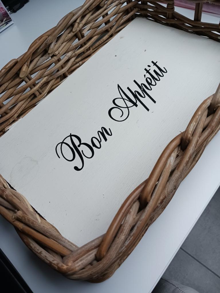 Houten dienblad te koop., Huis en Inrichting, Woonaccessoires | Dienbladen, Ophalen, Zo goed als nieuw, Rechthoekig, Hout