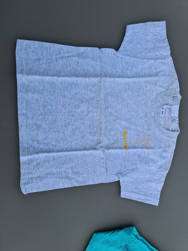 grijs T-shirt sportiek, 104, Kinderen en Baby's, Kinderkleding | Maat 104, Ophalen, Zo goed als nieuw