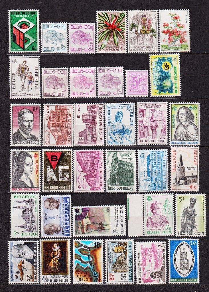 België 1975 volledig jaar met boekjes **, Postzegels en Munten, Verzenden, Postfris, Postfris