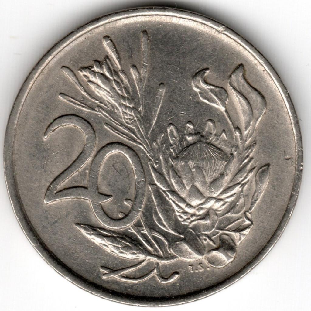 Zuid-Afrika : 20 Cents 1977  KM#86  Ref 16252, Postzegels en Munten, Munten | Afrika, Ophalen of Verzenden, Zuid-Afrika, Losse munt