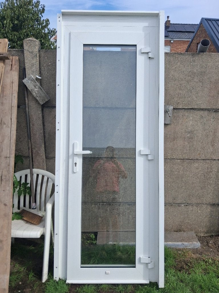 Porte avec cadre, Porte extérieure, Enlèvement, 200 à 215 cm, Porte pliante