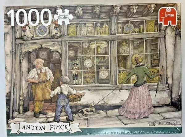 Jumbo Anton Pieck puzzel de Klokkenwinkel 1000 stukjes Nieuw, Hobby en Vrije tijd, Verzenden, 500 t/m 1500 stukjes, Zo goed als nieuw