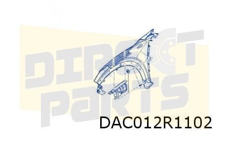 Dacia Sandero (1/21-) Voorschermsteun Rechts Origineel! 6314, -, -, Garde-boue, -