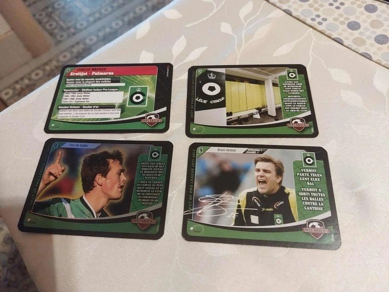 4 Voetbalkaarten / Megakicks / Cercle Brugge / 2011-2012, Ophalen of Verzenden, Zo goed als nieuw, Spelerskaart