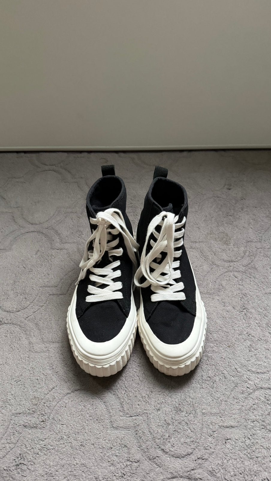 Zwart-Witte Hoge Sneakers | Maat 40 | nieuw, Ophalen of Verzenden, Zo goed als nieuw, Wit, Sneakers