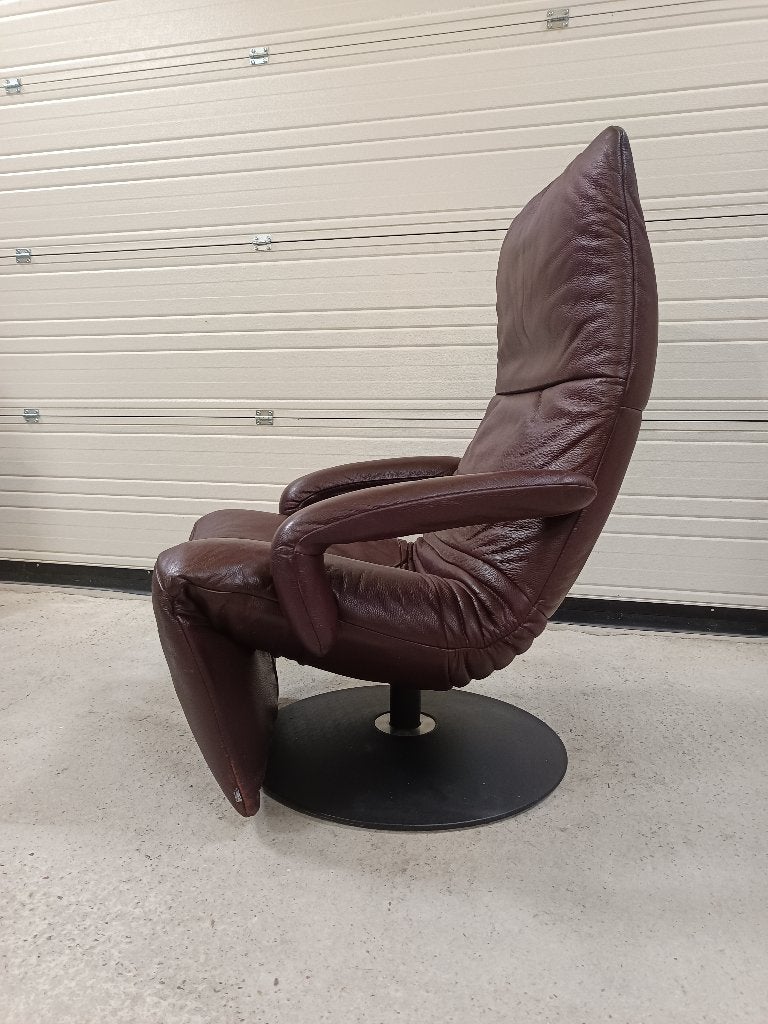 Jori 'Yoga' Zetel / Leer draaifauteuil, Huis en Inrichting, Fauteuils, Ophalen, Leer