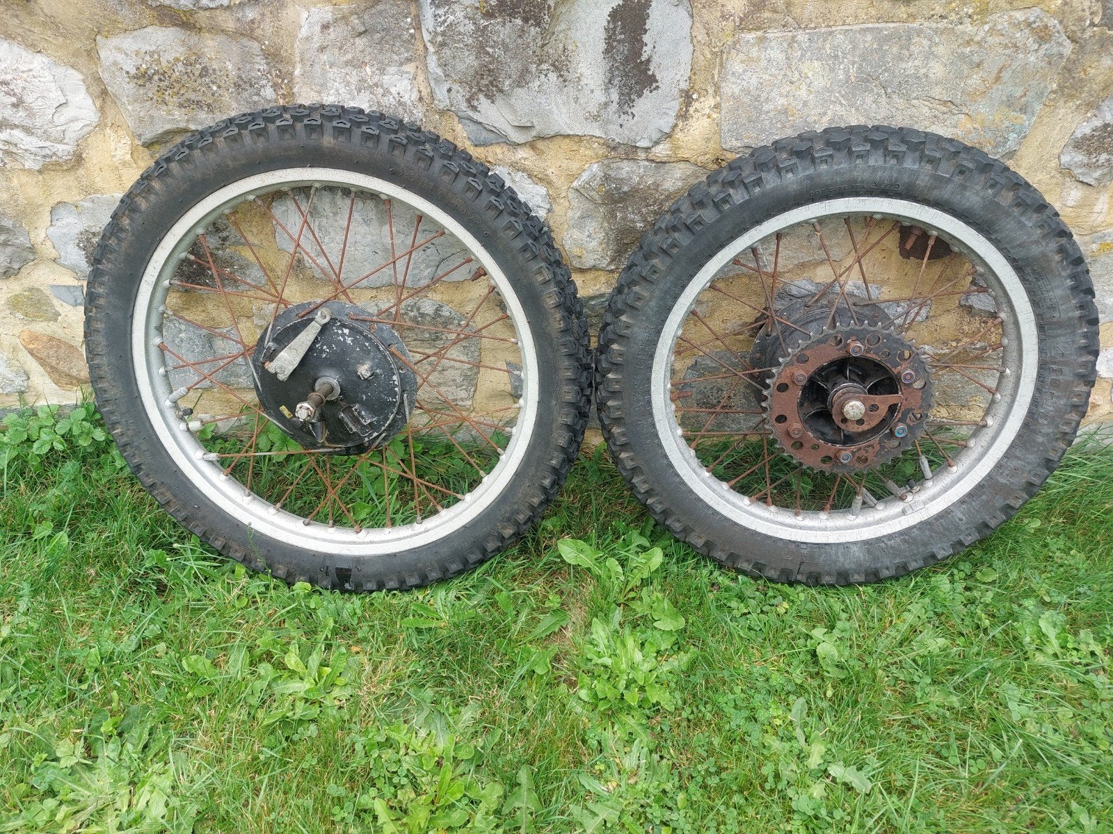 Yamaha DT 250/400 MX 1977-1980 complete wielen, Ophalen of Verzenden, Gebruikt