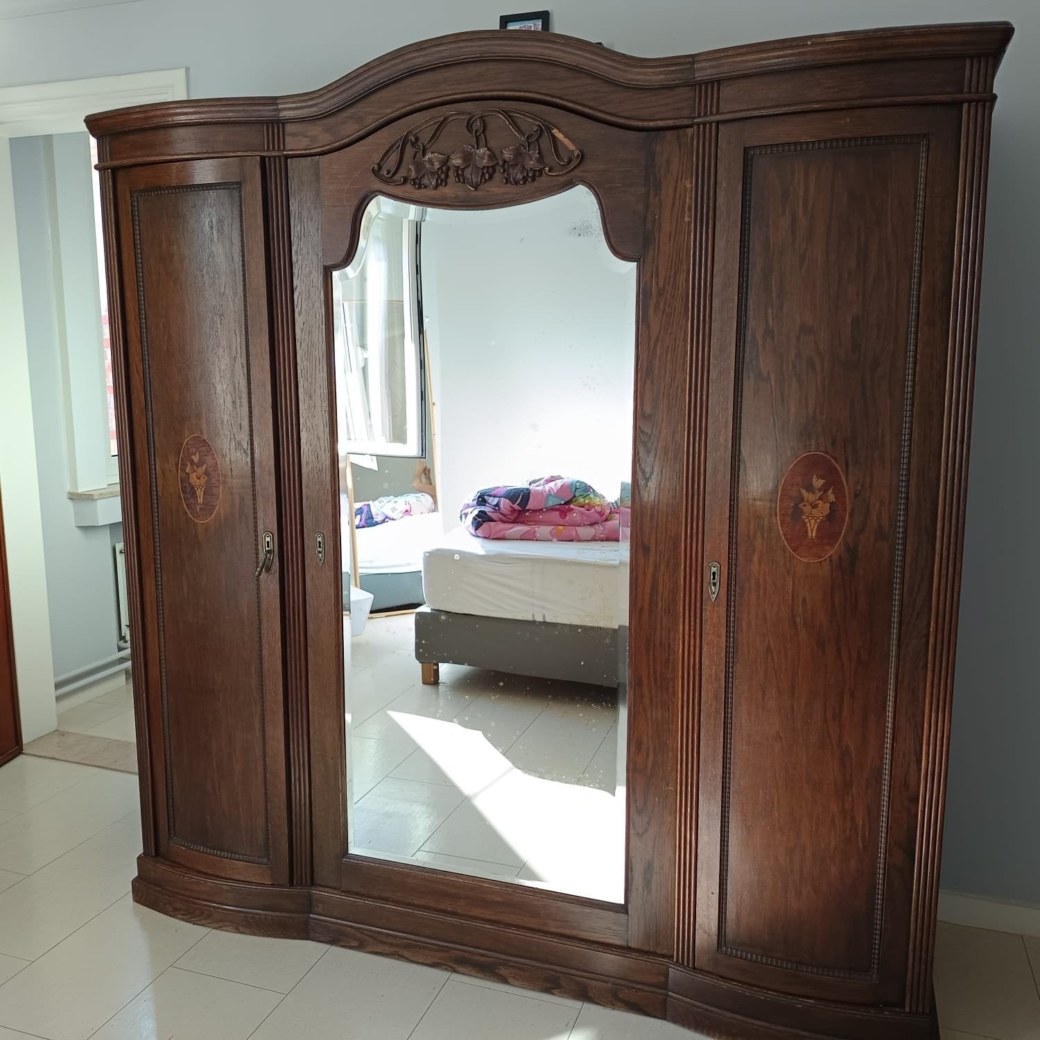 Spiegelkast Antiek (kast), Antiek en Kunst, Ophalen