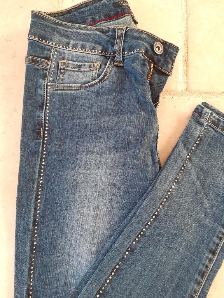 Jeans met strass Toxik, Toxik3, Ophalen of Verzenden, Zo goed als nieuw, Blauw