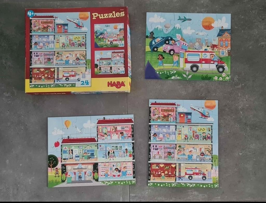 Puzzel haba 3x24 stukken  4+, Ophalen
