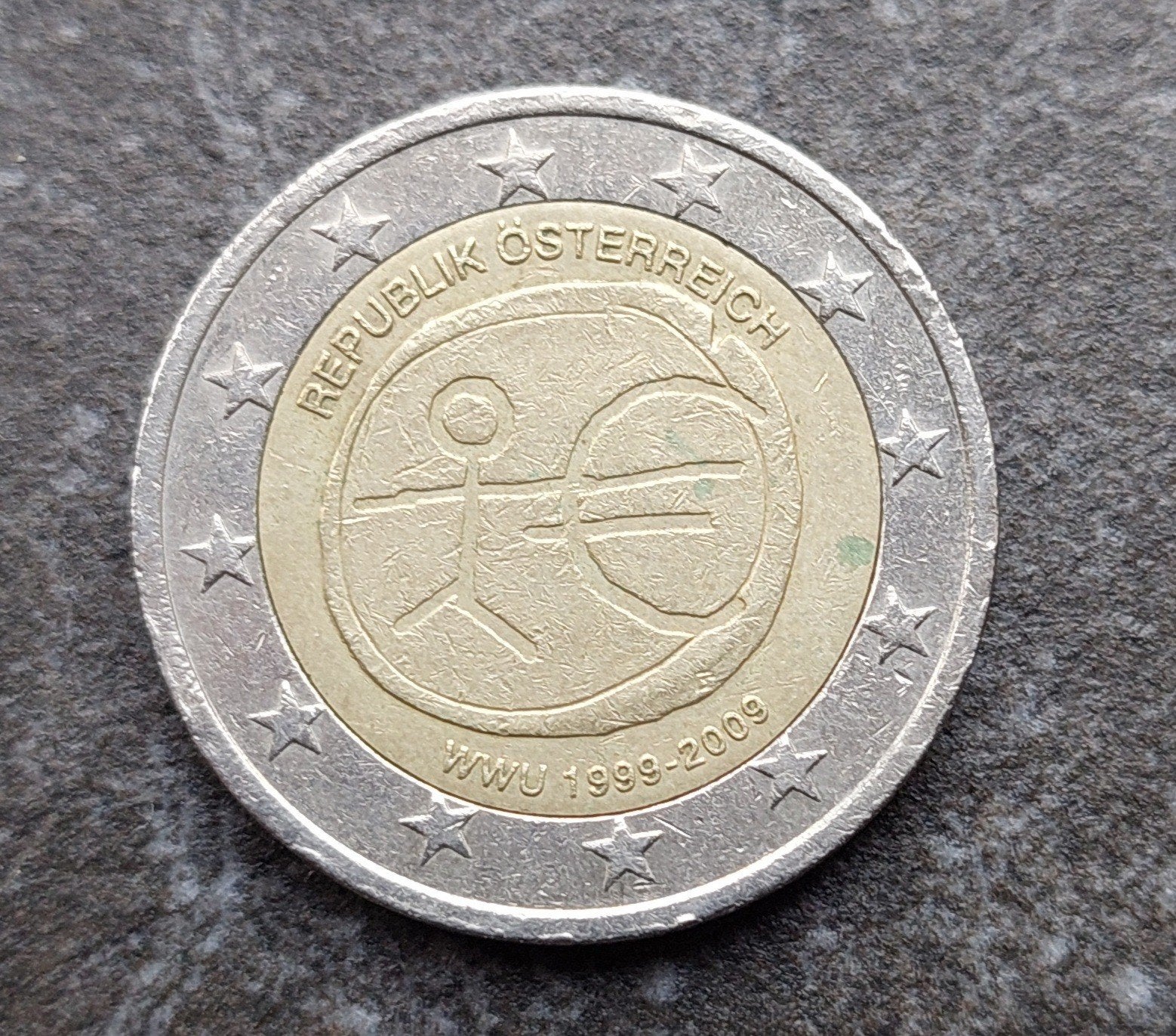 2 euro Oostenrijk 2009 Europese Monetaire Unie, Postzegels en Munten, Ophalen of Verzenden, Oostenrijk, 2 euro