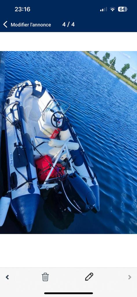 Semi-rigide + aanhanger, Watersport en Boten, Speedboten, Ophalen