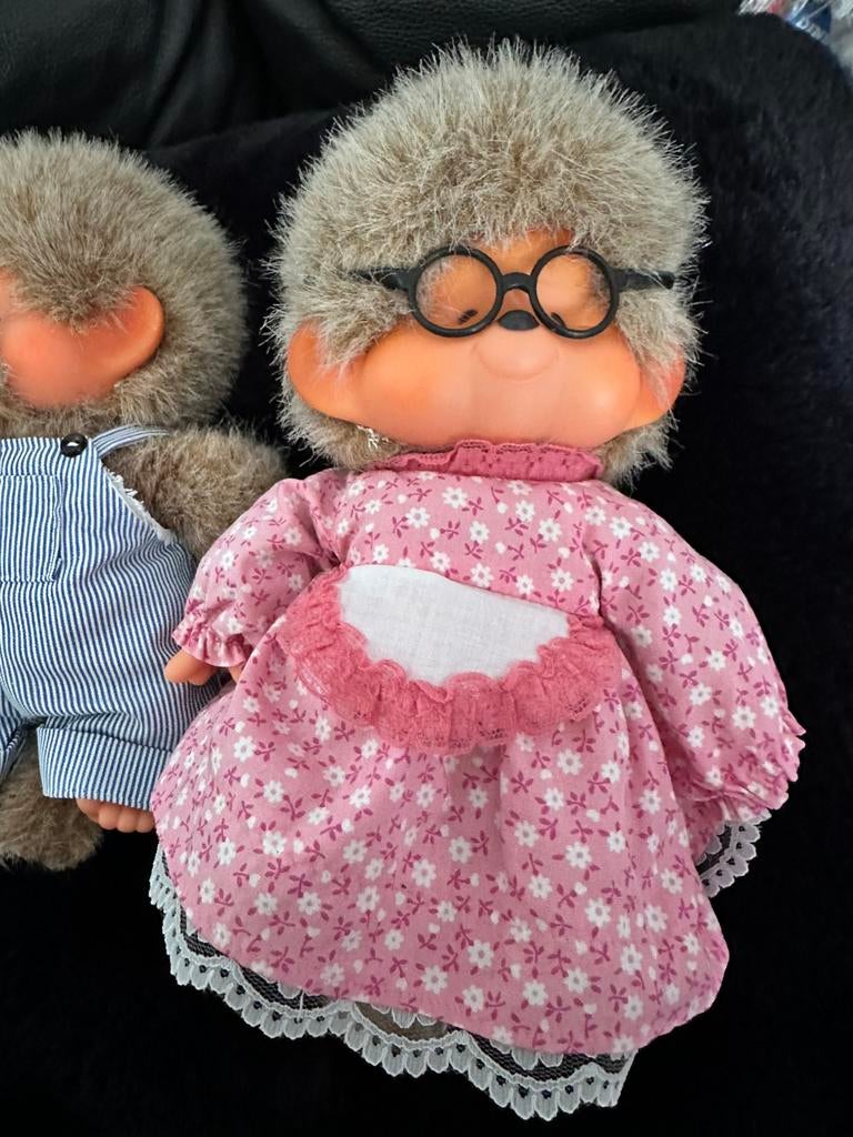 Vintage monchhichi opa en oma, Ophalen, Gebruikt