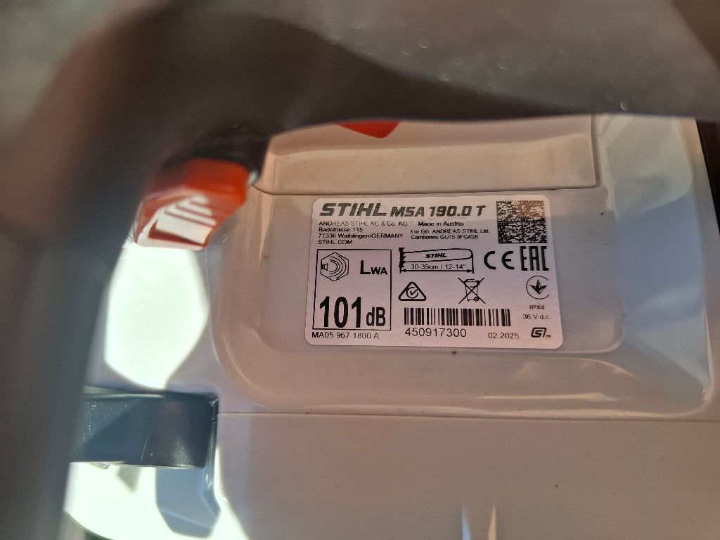 Stihl kettingzaag MSA 190 T, Ophalen, Zo goed als nieuw, Kettingzaag, STIHL