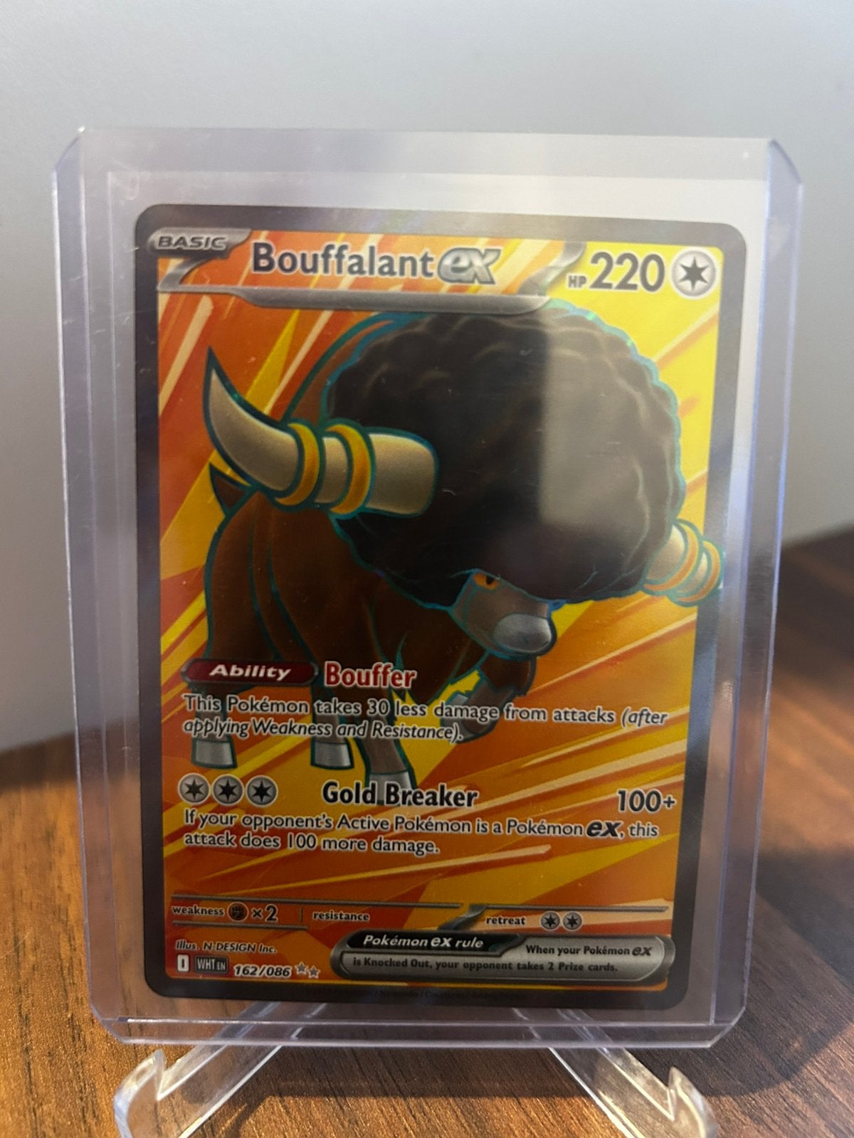 Pokemon bouffalant ex fa white flare, Ophalen of Verzenden, Zo goed als nieuw, Booster
