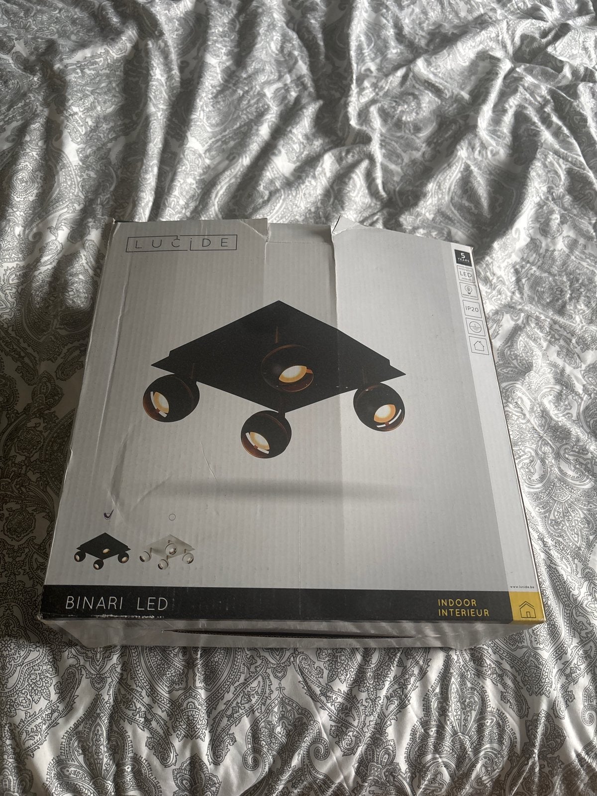 Plafonnier 4 spots LED orientables Lucide, Maison & Meubles, Enlèvement ou Envoi, Design, Lucide, Plafonnier