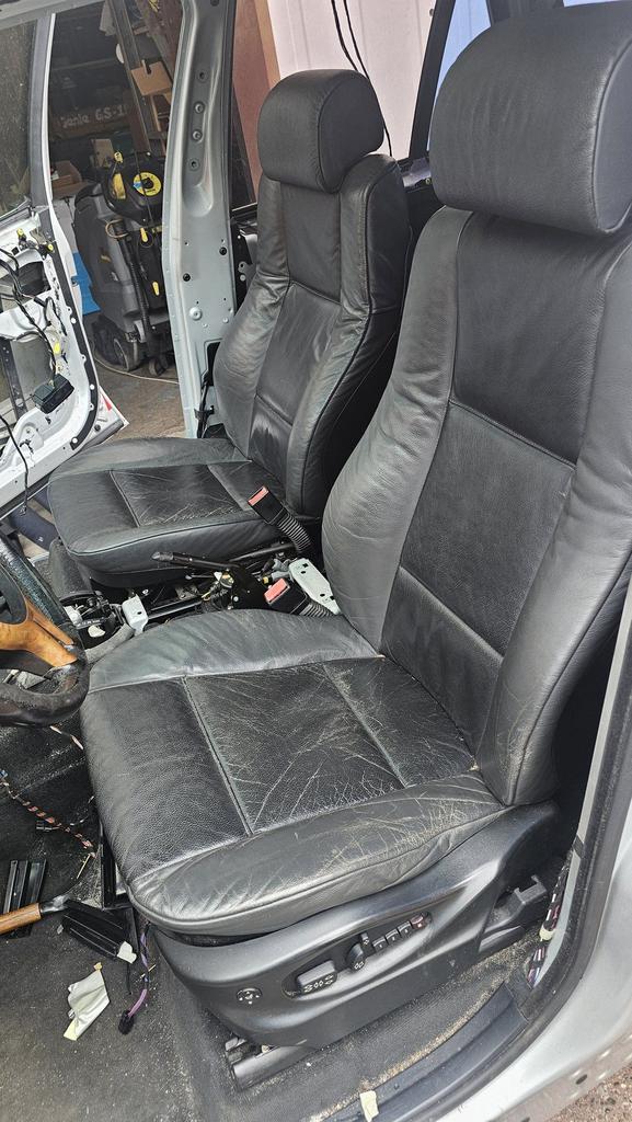Zwart - grijs leren comfort stoel rechts BWW X5 Serie E53, Auto-onderdelen, Gebruikt, -, -, Ophalen of Verzenden