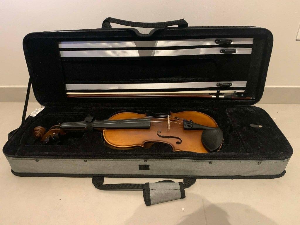 Leonardo LV-1844 4/4 viool met koffer, strijkstok en hars, Muziek en Instrumenten, Strijkinstrumenten | Violen en Altviolen, Ophalen of Verzenden