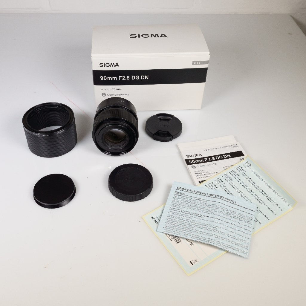 Sigma 90mm F/2.8 DG DN Contemporary Sony FE, 90 mm, Sony E-mount, Sigma, Zo goed als nieuw