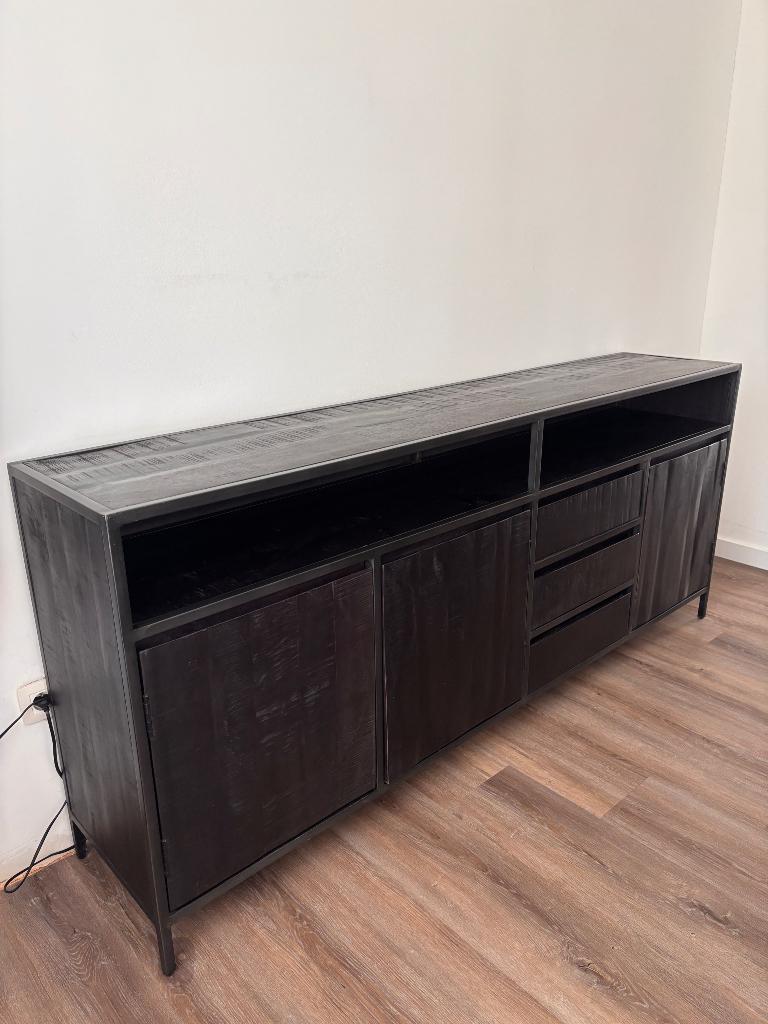 Houten tv-meubel & dressoir (kan apart verkocht worden), Métal, 25 à 50 cm, Avec tablette(s), 150 à 200 cm