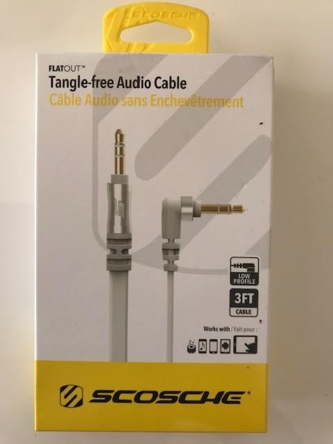 Scosche AUX3FSR  mini-jack / mini-jack cable, Enlèvement ou Envoi, Neuf, Moins de 2 mètres, Autres câbles