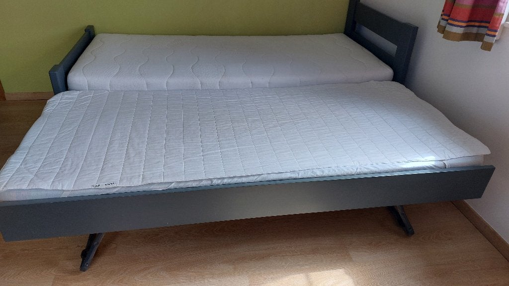Lit enfant/ado 90x200 + lit gigogne 90x200, Ophalen, 90 cm, Tweepersoons, Zo goed als nieuw