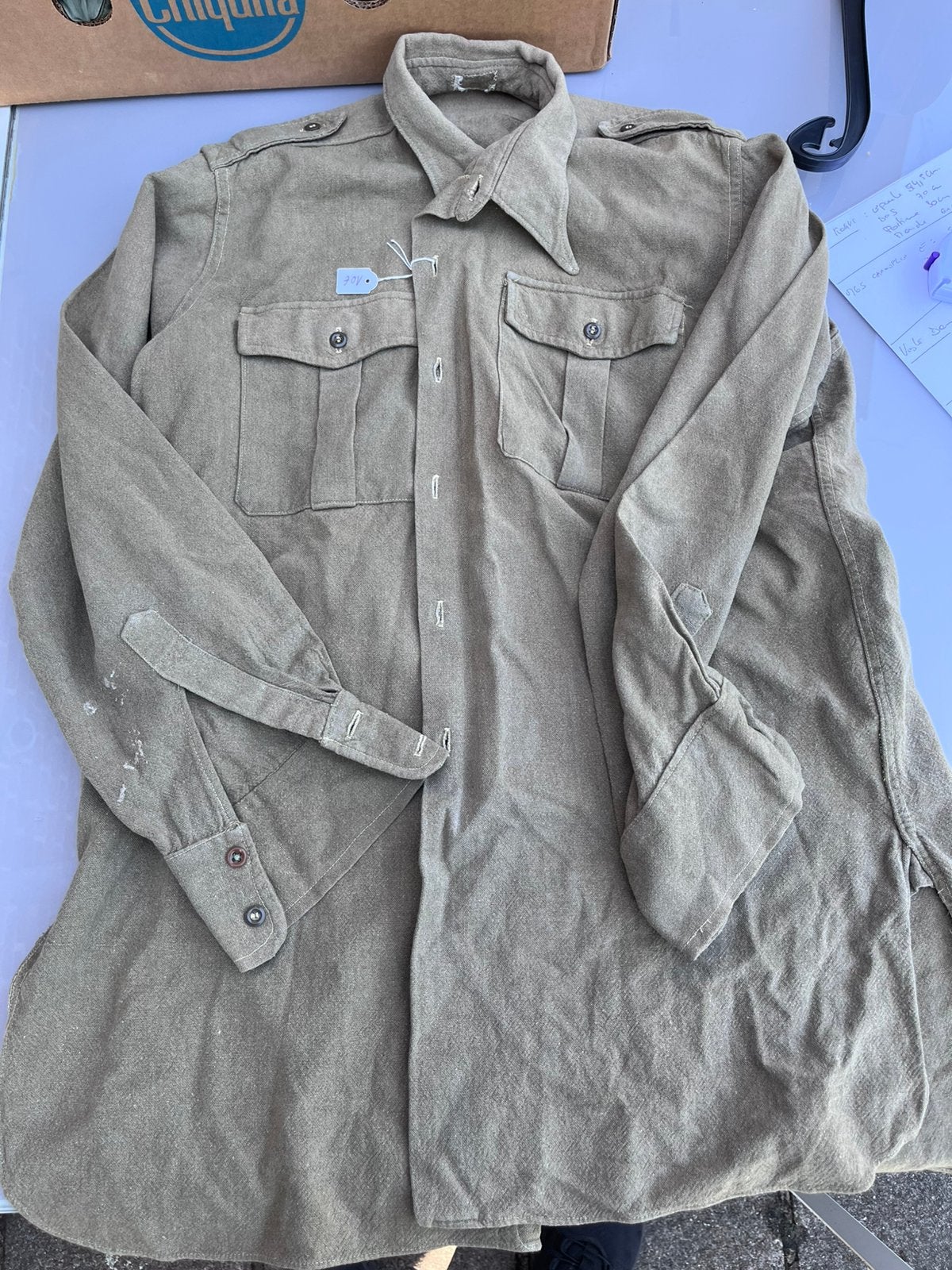 Armee belge chemise ABL années 40/50, Envoi