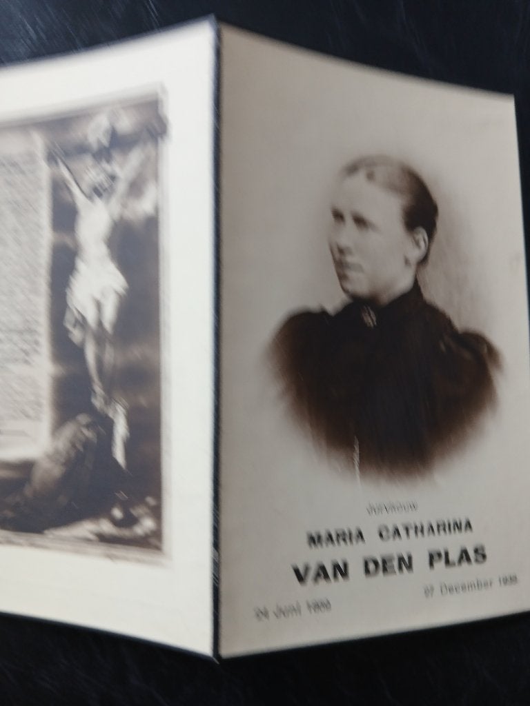 maria van den plas overl 1938, Verzamelen, Bidprentjes en Rouwkaarten, Verzenden, Bidprentje