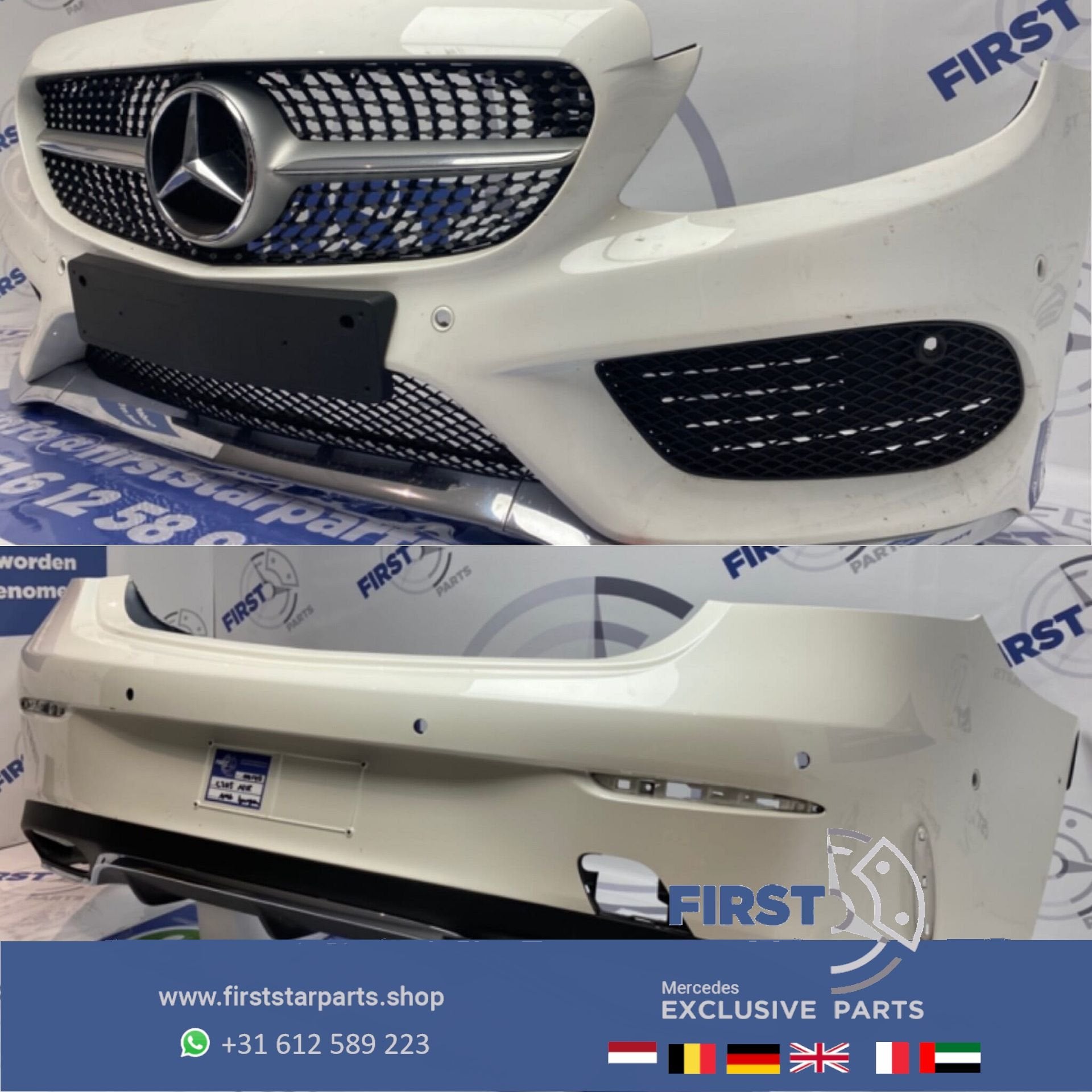W205 C205 COUPÉ CABRIO AMG PAKKET WIT C KLASSE VOOR + ACHTER, Utilisé, -, Arrière, -