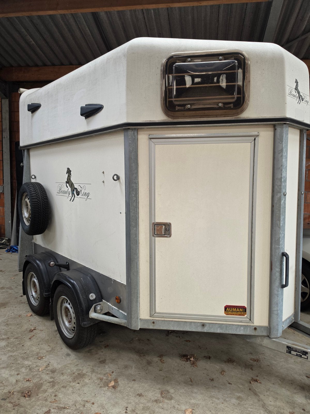 lichte 2 paards trailer, Enlèvement, Utilisé, Bois, Remorque 2 chevaux