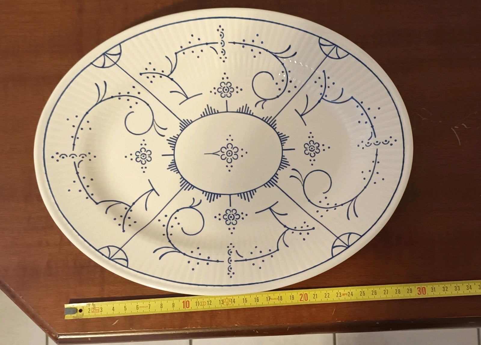 Boch Copenhagen - Plat ovale 30 cm, Antiquités & Art, Enlèvement ou Envoi