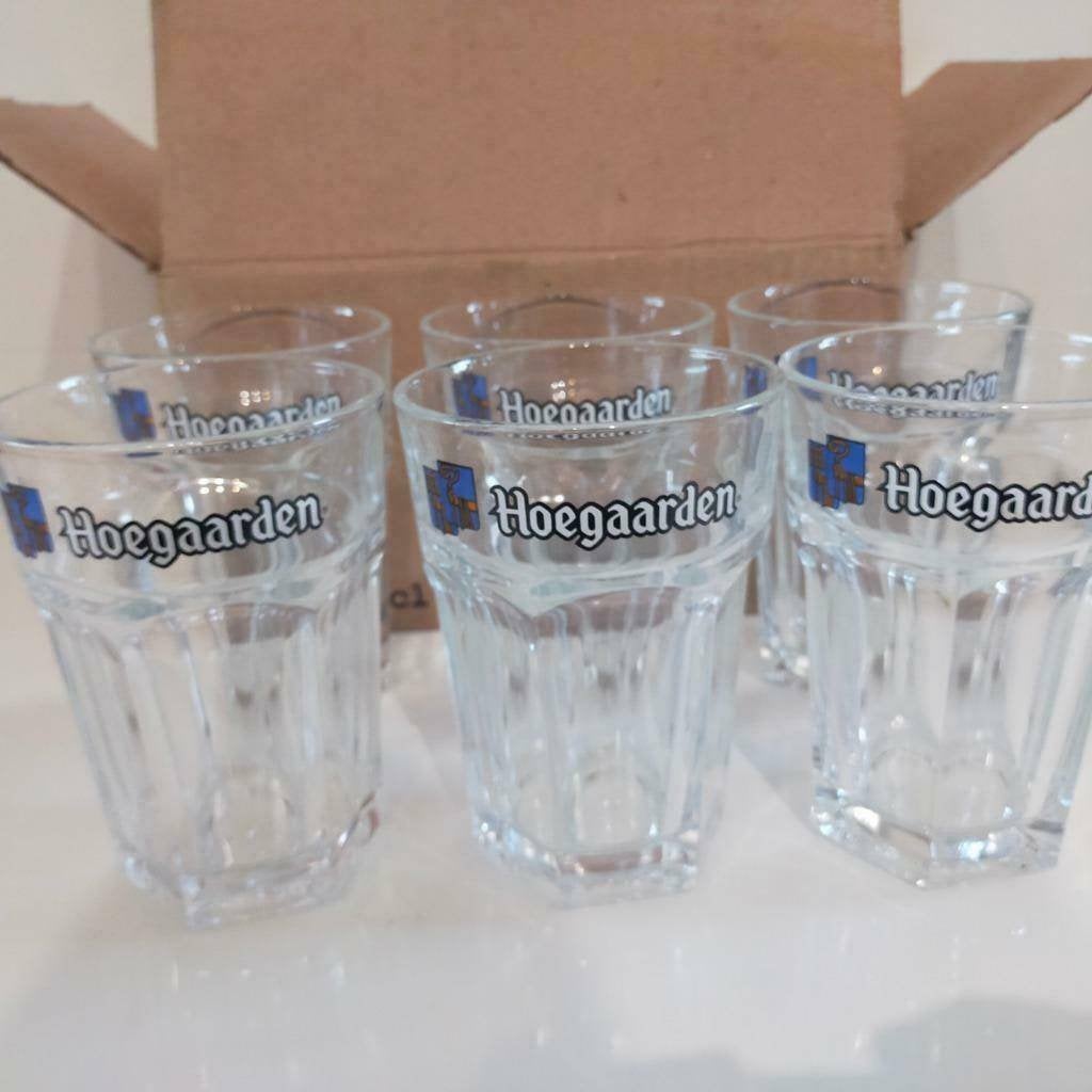 *nieuw* 6 bierglazen 25 cl Hoegaarden bier streekbier glas, Ophalen of Verzenden, Nieuw, Bierglas