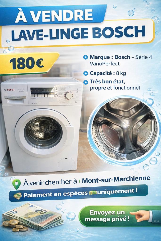 Lave linge bosch, Ophalen, Zo goed als nieuw